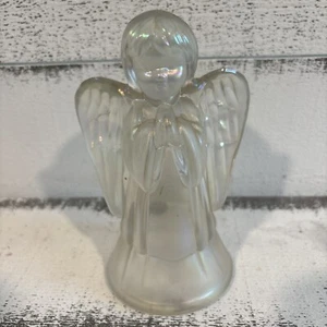 Fenton Frost Iridescent Glass Praying Angel 6" - Picture 1 of 9