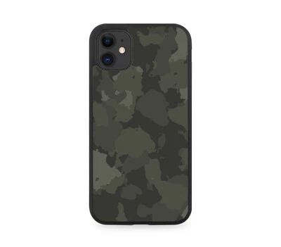 Dark Gothic Camo Print Rubber Phone Case Grey Black Green Colours H565 - Image 1 of 2