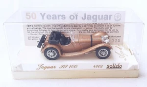Solido 1:43 JAGUAR SS 100 "50 YEARS" Limited Ed. Gold 4002 Model Car MIB`80 RARE - Picture 1 of 9