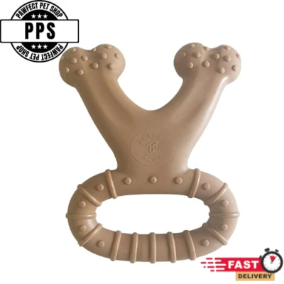Dog Chew Toy Bone Aggressive Chewers Real Beef Flavour for Up to 27kg BeautyHunt - Image 1 of 4