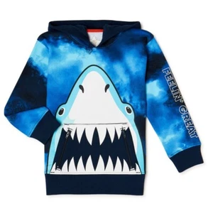 365 Kids by Garanimals Boys Tie Dye Shark Hoodie Various Sizes NEW - Picture 1 of 4