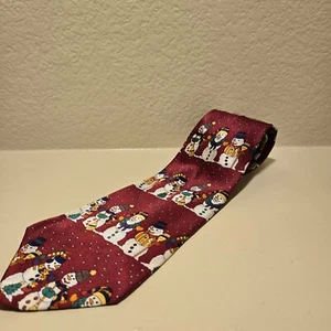 Zylos George Machado Christmas Snowmen Neck Tie - Picture 1 of 2
