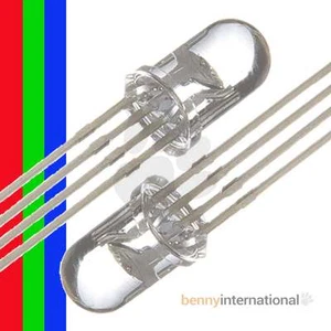 10x 5mm RGB LED Red Green Blue Common Cathode CC Bright 7809 Arduino - Picture 1 of 1