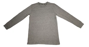 Boys Basic Long Sleeve Gray 100% Cotton T-Sirt Size 10 - Picture 1 of 6