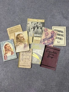 Lot 9 VTG Church Hymnals Song Books Hymn Choir Songbooks Quartet Music Books - Picture 1 of 20