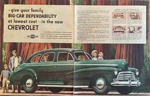 1946 Chevrolet Valve In Head Automobile Fisher Body GM Detroit Vintage Print Ad - Picture 1 of 1