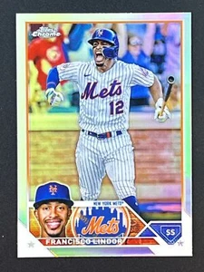 FRANCISCO LINDOR 2023 Topps Chrome Refractor #142 New York Mets - Picture 1 of 2