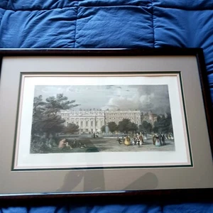 Large Antique Framed Print, Hampton Court Palace, T. A. Prior 1809-1886 - Picture 1 of 5