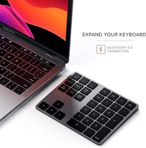 Satechi Bluetooth Extended Numeric Keypad Slim Rechargeable 34 Keys For M1,M2,M3 - Picture 1 of 6
