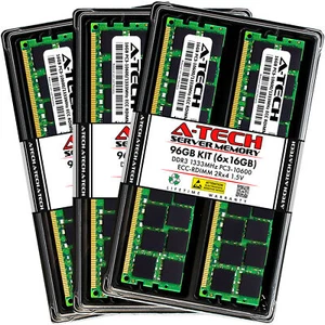 96GB 6x 16GB PC3-10600R RDIMM Supermicro X8DTU-6F+ X8DTU-6TF+ Memory RAM - Picture 1 of 3