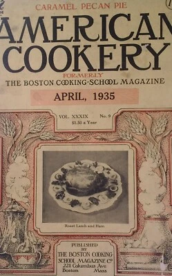 American Cookery Magazine 1935 April Original Ads Cookbook Recipes Menus Rare  - Image 1 of 4