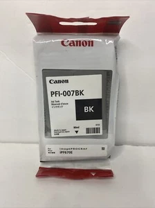 Canon PFI-007BK Black Ink Cartridge Genuine Canon OEM Ink Tank - Picture 1 of 12