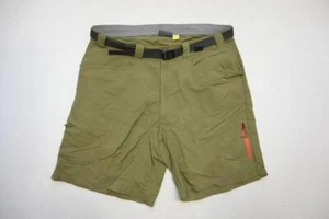 Cabelas Cargo Shorts Green Flat Nylon Stretch Hiking Camp Mens Size 38 - Picture 1 of 5