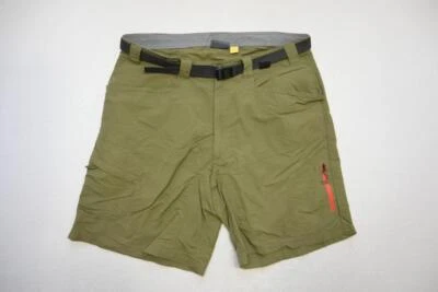 Shorts de carga Cabelas verde liso nylon elástico acampamento caminhada masculino tamanho 38 - Imagem 1 de 4