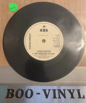 Judas Priest Rock Forever UK 7" vinyl single record promo SJP1 CBS 1979 - Image 1 of 3