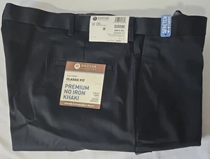 Caquis Haggar Para Hombre Calce Clásico Frente Plano Premium Sin Hierro Negros Talla 44x32 - Imagen 1 de 7