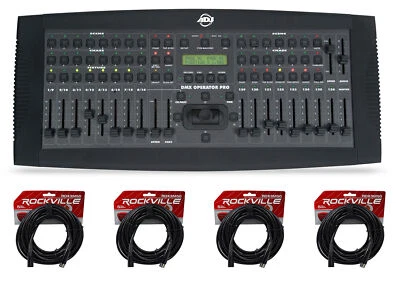 American DJ ADJ DMXOPERATOR PRO 136-Channel Lighting Controller+(4) DMX Cables - Image 1 of 4