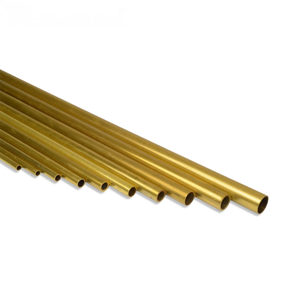 Messingrohr Messing Rohr Aeronaut Länge 1000mm wählbar 1,3mm - 18,0mm - Bild 1 von 1