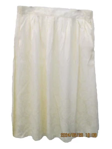 Gonna donna vintage taglie forti persuasione avorio vita 34" più elastico schiena nuova senza etichette - Foto 1 di 6