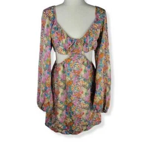 Wild Fable Floral long sleeve dress with side cutout XXL - Picture 1 of 4