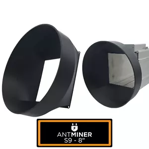 Antminer Case to 8 inch Shroud Adapter Duct MAX Airflow Enclosure ASIC S9 Crypto - Picture 1 of 3