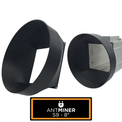 Antminer Case to 8 inch Shroud Adapter Duct MAX Airflow Enclosure ASIC S9 Crypto - Image 1 of 3