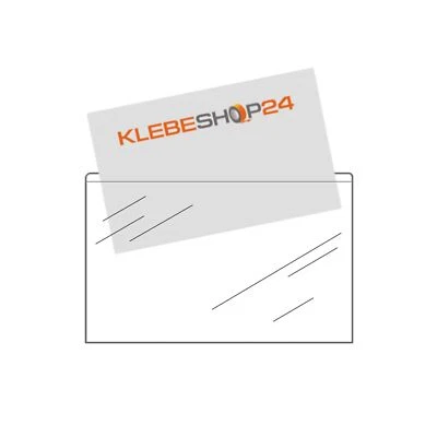 KLEBESHOP24 VISITENKARTENTASCHEN SELBSTKLEBEND | 95 x 60 mm | Visitenkartenhüllen | PP-Folie