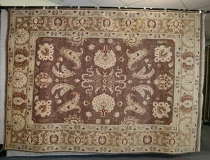 8'10" x 12'2" ft. Oushak Hand Knotted Oriental Area Turkish Ushak Wool Rug - Picture 1 of 8