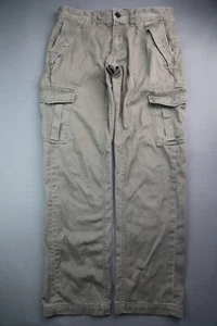Herren Guess Cargo Hose Slim Grün Größe 33x31 Zipper Fly - Bild 1 von 9