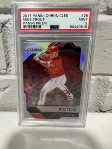 2017 Panini Prizm MIKE TROUT SILVER HOLO SP #26 Graded PSA 9 - Picture 1 of 3