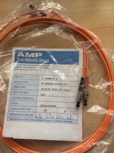 3m ST/ST fibre lead made by Amp 349574-3 ST ceramic Duplex £18.00 Z2206 - Picture 1 of 1