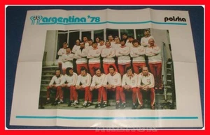 ARGENTINA WORLD CUP 1978 FOOTBALL COGED Poster team POLONIA Polska - Picture 1 of 1