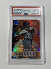 PSA 10 GEM MINT 2000 Topps Finest Ken Griffey Jr. Alex Rodriguez REFRACTOR #121