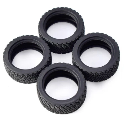 Austar 4PCS 67mm RC Car Rubber Tire for 1/10 Rolly HPI WLtoys 1/14 144001 RC Car - Image 1 of 4
