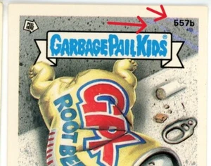 1988 Topps Garbage Pail Kids EMPTY KEN 557b PURPLE HAZE LINE ERROR OS14 gpk card - Picture 1 of 3
