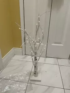 NIB 24” 2FT Lighted Birch Tree with LED Warm White Battery Powered Timer~L@@K!!! - Picture 1 of 4