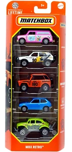 Matchbox MBX Retro Diecast Vehicle 5-Pack Austin Mini VW Golf Honda CVCC Beetle - Picture 1 of 3