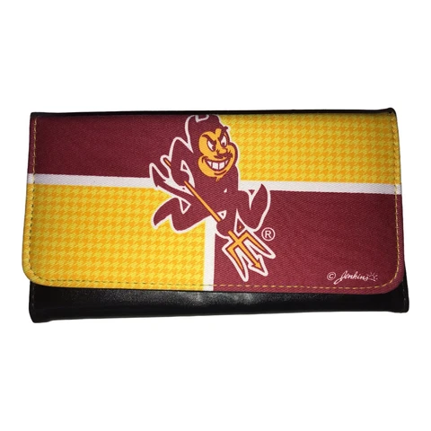 NCAA Color Block Trifold Wallet Cover