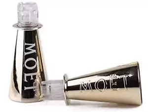 MOET CHANDON IMPERIAL GOLD ACRYLIC SIPPERS FOR MINI SPLIT BOTTLES 187ML x 2 - Picture 1 of 5