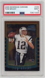 2000 Bowman Chrome Tom Brady #236 Rookie Card PSA 9 Mint New England Patriots!