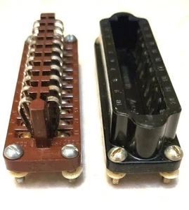 20 PIN CONNECTOR MALE + FEMALE SILVER! Soviet USSR Military Super Quality 20x3A  - Picture 1 of 7