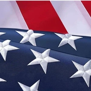 United States Flag Embroidered 3'x5' USA American Waterproof Brass Grommets - Picture 1 of 6