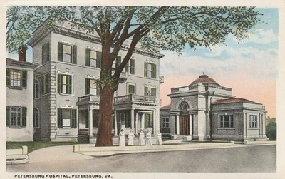 Petersburg Hospital, Petersburg, VA; Nurses in front. 1916 Postcard - Image 1 of 2