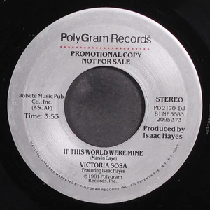 VICTORIA SOSA FEATURING ISAAC HAYES: if this world were mine / same POLYGRAM 7" - Imagen 1 de 2