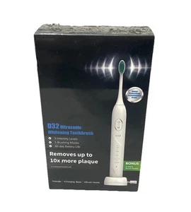 Perbol D32 Ultrasonic Whitening Toothbrush Kit With 6 Brushes White New Sealed - Picture 1 of 8