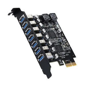 Adattatore USB 3.2 Pci Express Pci e un 7 Porte USB3 Gen1 Scheda Adattatore7347 - Foto 1 di 1