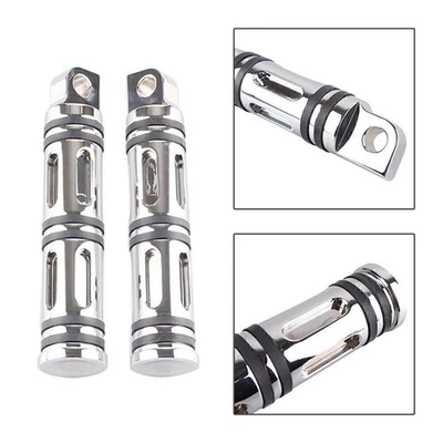 CNC Aluminum Foot Pegs Footpeg for Harley Sportster XL883N FXCW Chrome #49312-10 - Image 1 of 4