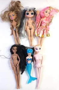 6 ASSORTED DOLLS. RAINBOW HIGH MGA SPARKLE GIRLZ FAIRY MERMAID HASBRO. ACCEPT - Foto 1 di 13
