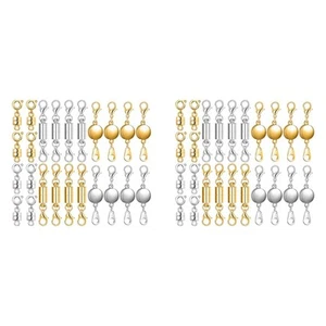 48 Pcs 3 Styles Magnetic Necklace Clasps and Closures,Magnetic Clasp5487 - Picture 1 of 7