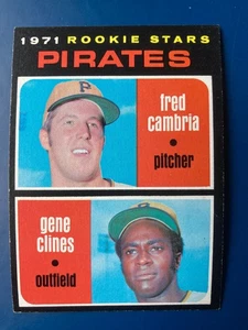 1971 topps baseball #27 Pirates Rookie Stars Gene Clines NM - Picture 1 of 2